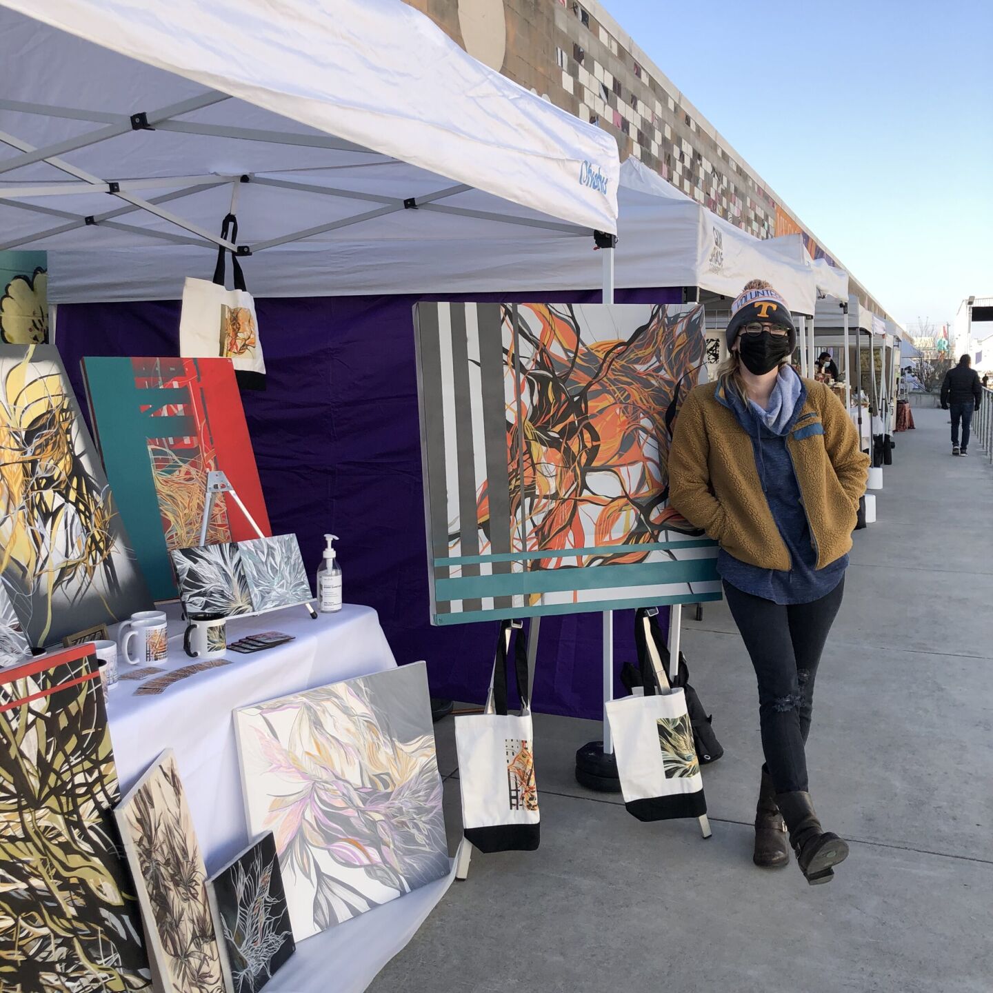 Emerging artist Katie Dison at her first market